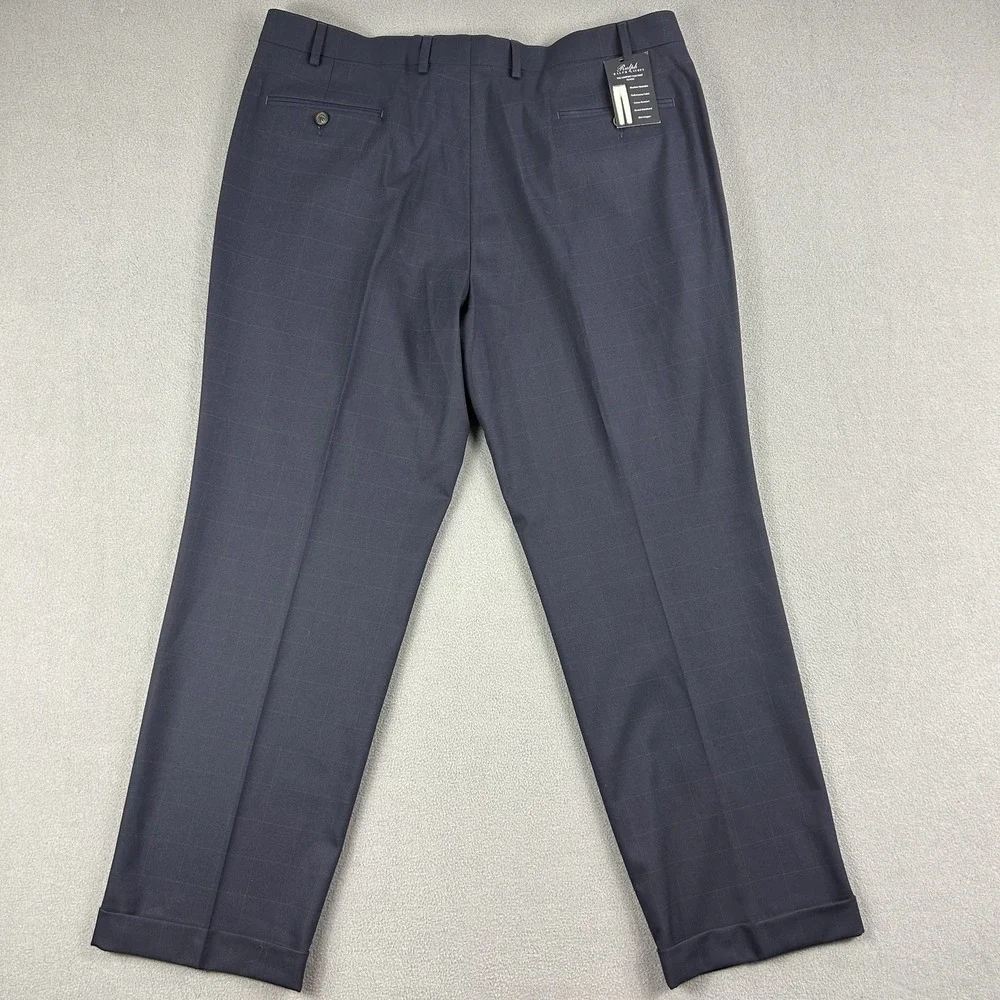 Ralph Lauren Dress Pants Mens‎ 40x30 Navy Blue Comfort Flex Performance Pleated